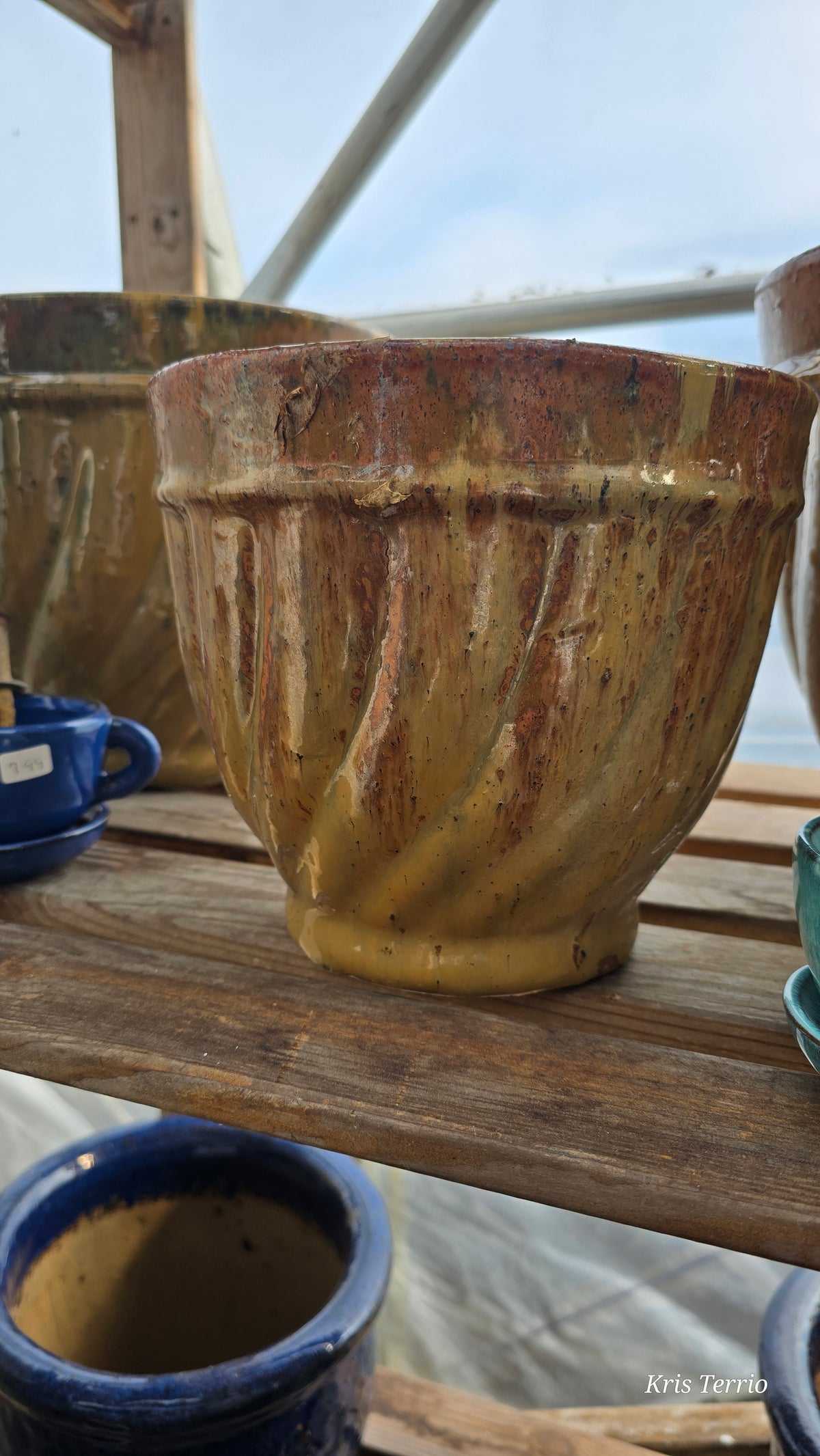 Planter CERAMIC BEIGE/BROWN SM
