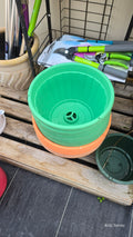 Planter GREEN ROUND 10"