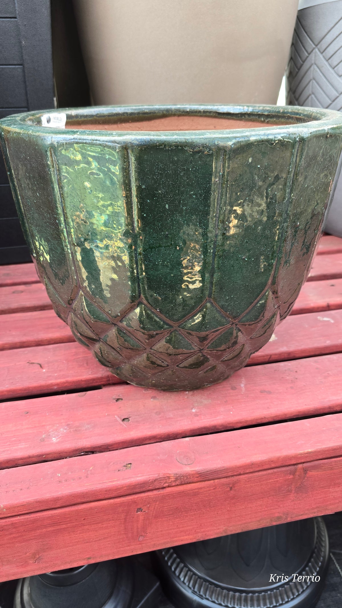 Planter CERAMIC GREEN Large