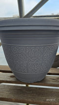 Planter ROUND GREY taller