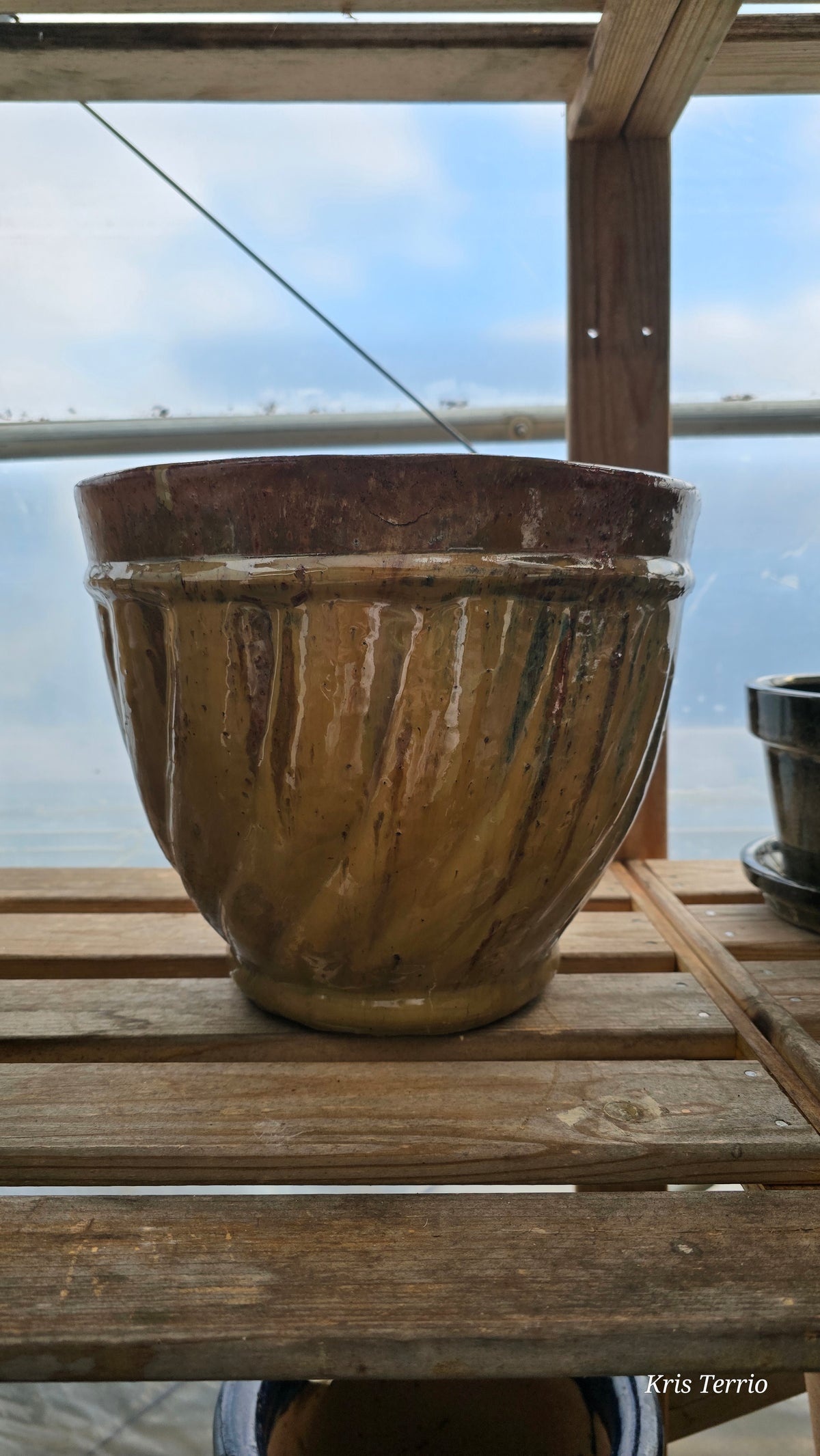 Planter CERAMIC BEIGE/BROWN MD